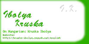 ibolya kruska business card